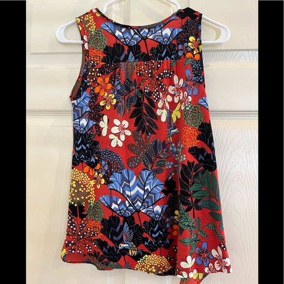 LOFT sleeveless tropical print top - Picture 5 of 7